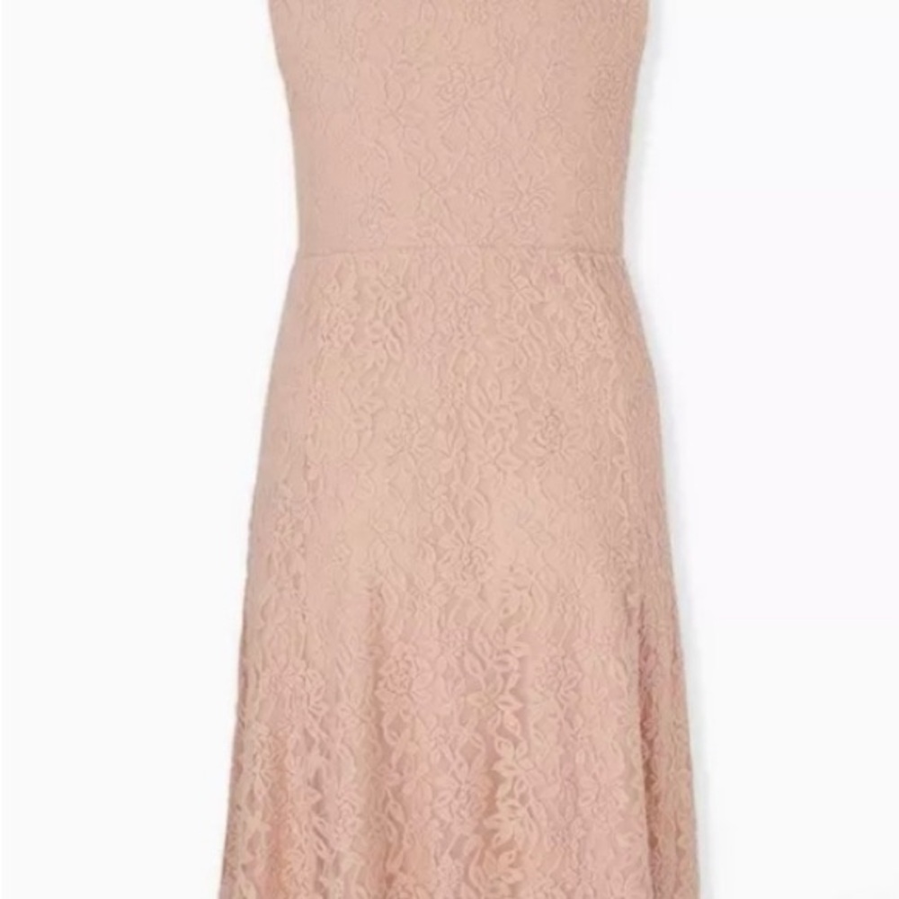 Torrid Blush Lace Dress Sz 00 NWT - Picture 3 of 6